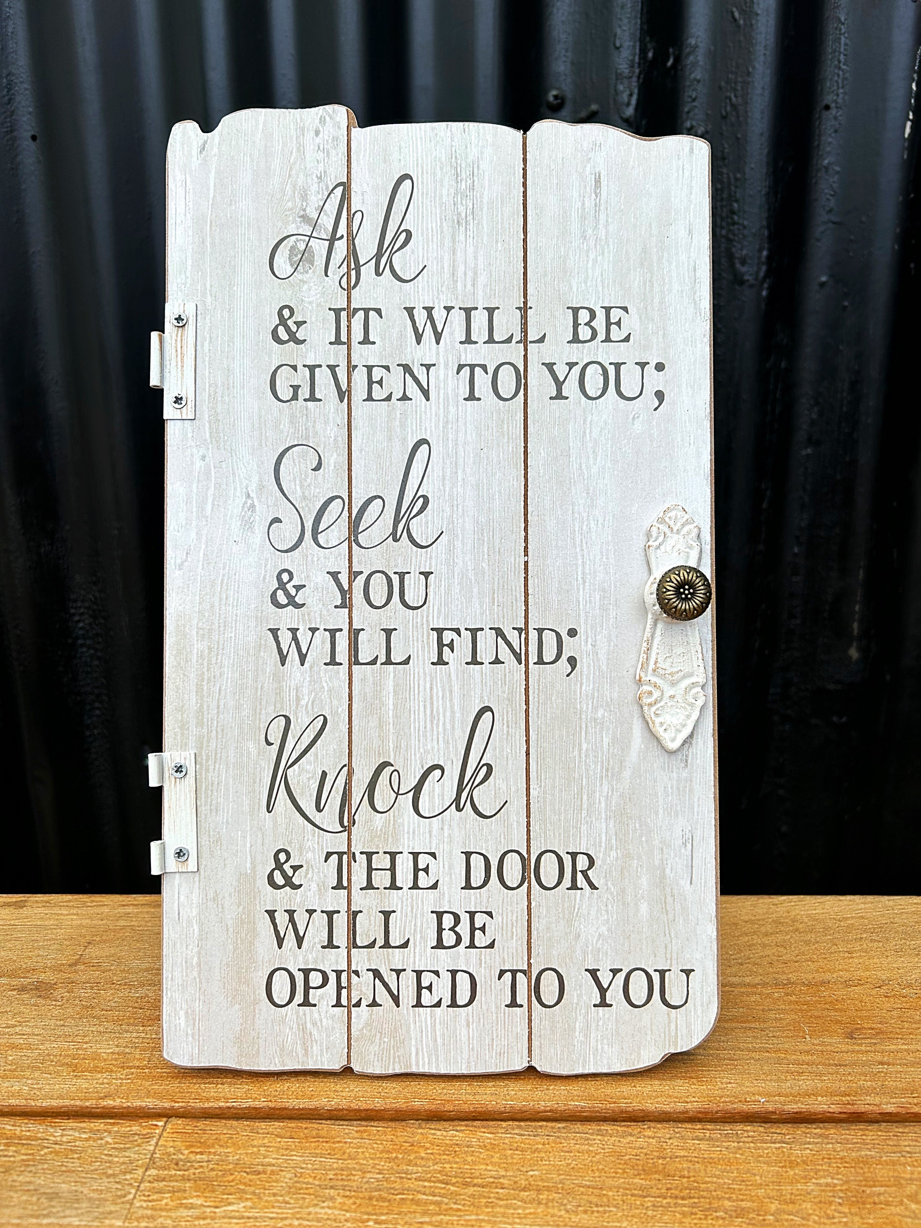 Rustic Door Tabletop Sign