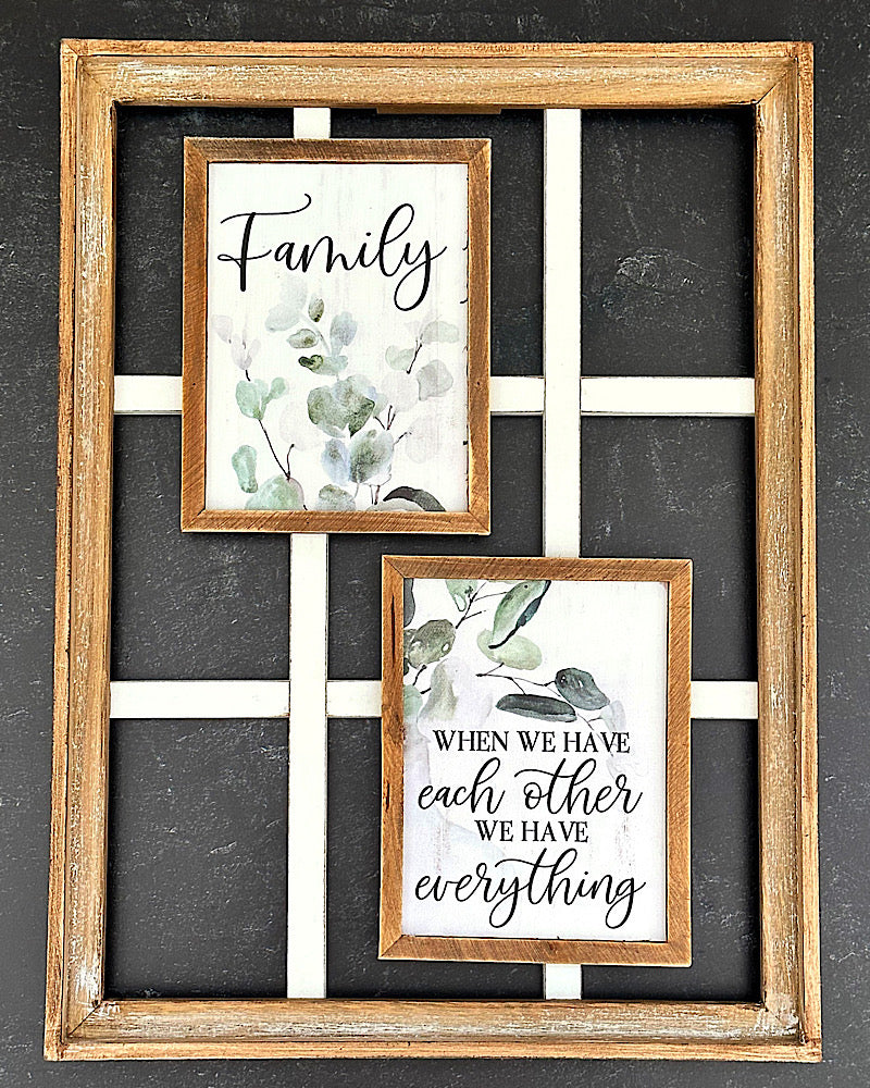 Family Window Pane Wall Art