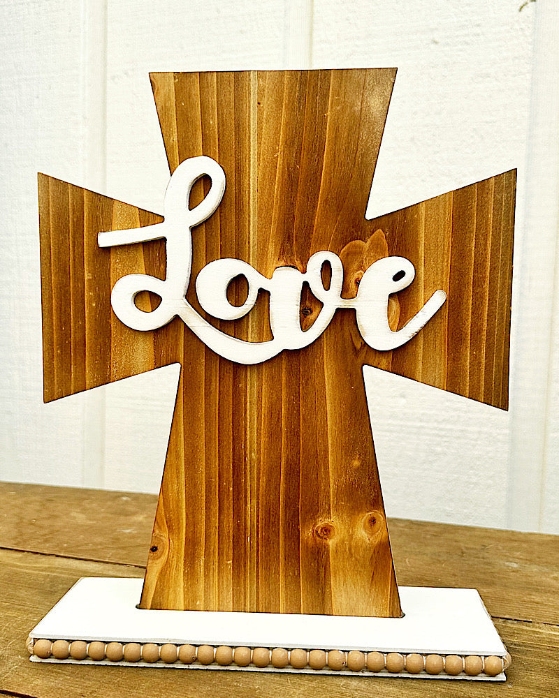 Inspirational Cross w/Raised Words