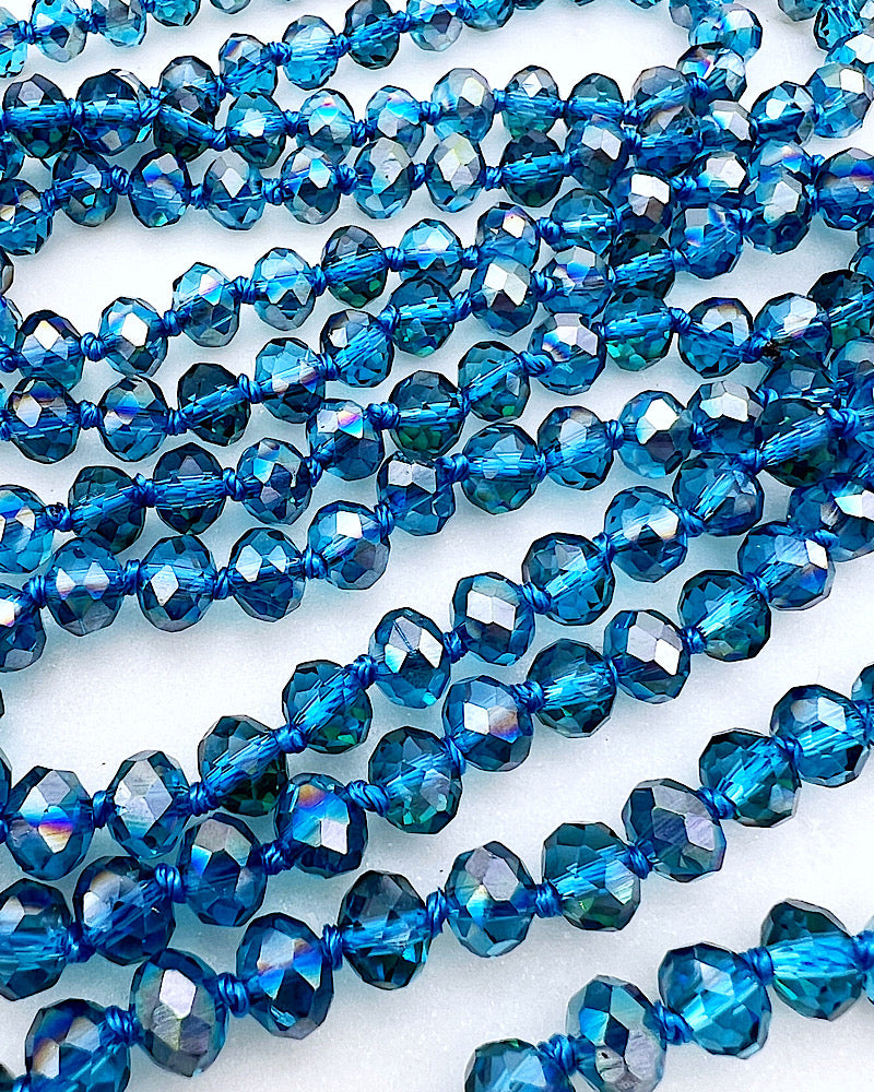 Clear Teal Iridescent Layering Beads