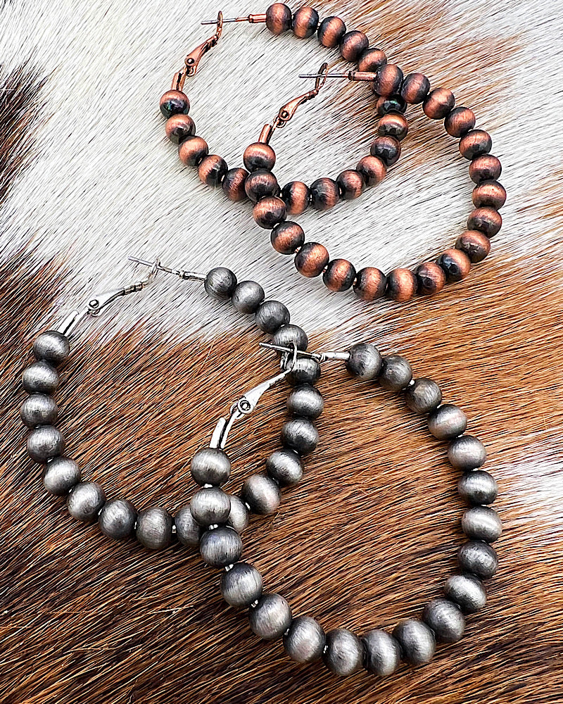 Henrietta Small Navajo Pearl Hoops