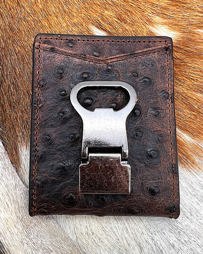 Ostrich Skin Money Clips Wallet