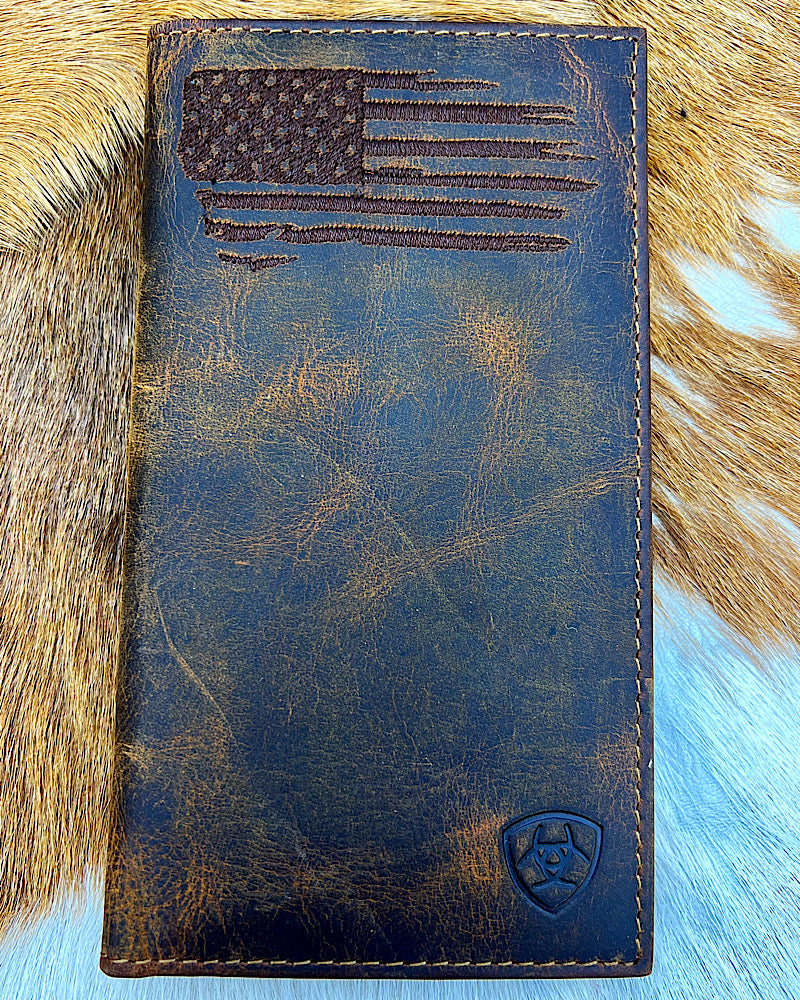 Ariat Flag Shield Rodeo Wallet
