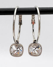 Kamille Silver/Clear Dainty Hoops