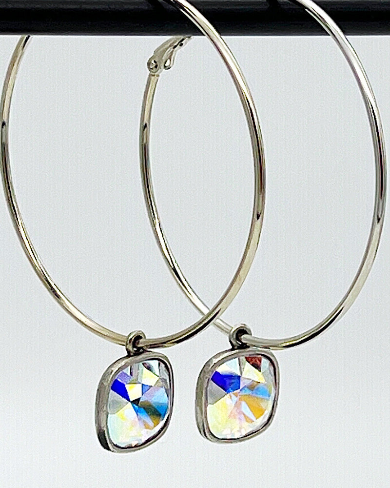 Kamille Silver/AB Hoops