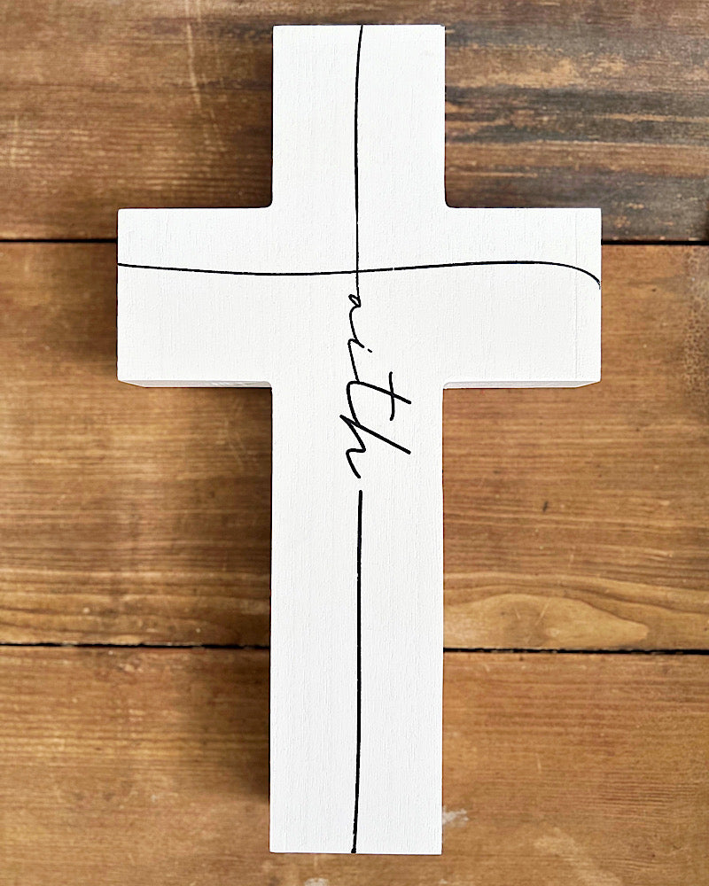 Wood Tabletop Cross
