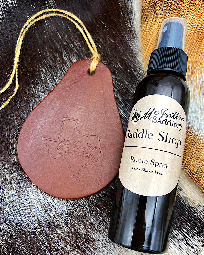 Saddle Shop Car Leather Tag & Room Spray