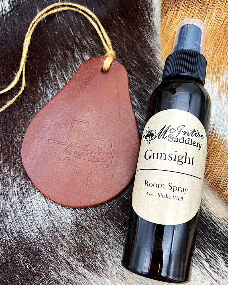 Gunsight Car Leather Tag & Room Spray