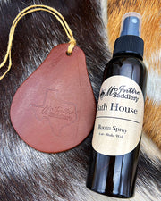 Bath House Leather Tag & Room Spray