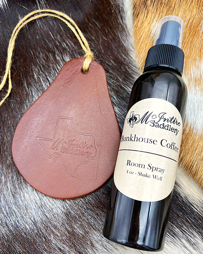 Bunkhouse Coffee Leather Tag & Room Spray