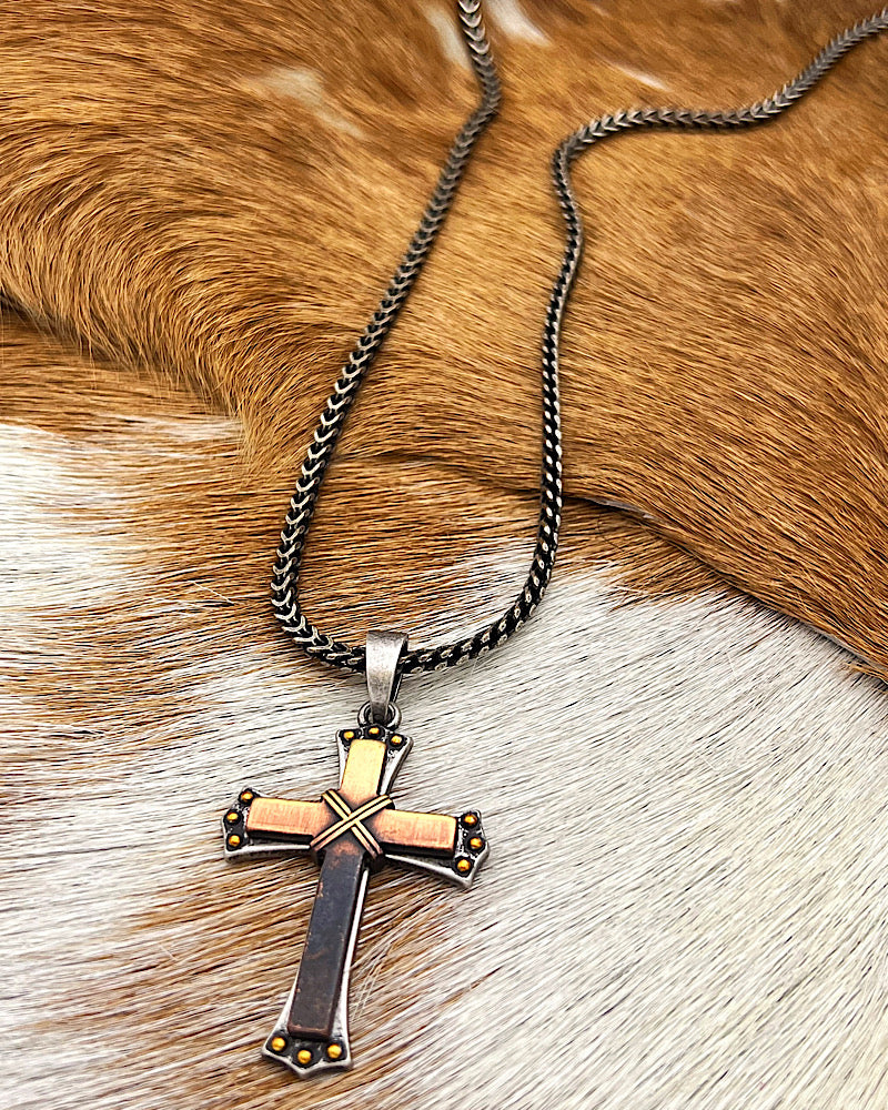 Montana Silversmiths Antique Copper Diamond Cross Necklace – Branded  Country Wear