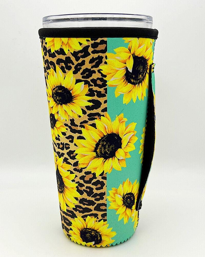 Sunflower & Leopard Tumbler Holder