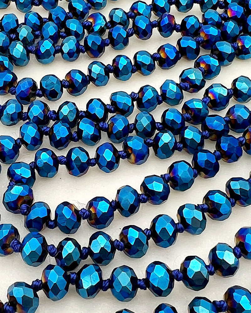 Metallic Blue Layering Beads