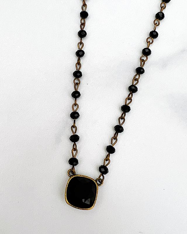 Kamille Black Chain Necklace