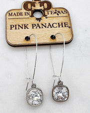 Kamille Silver/Clear Drop Earrings