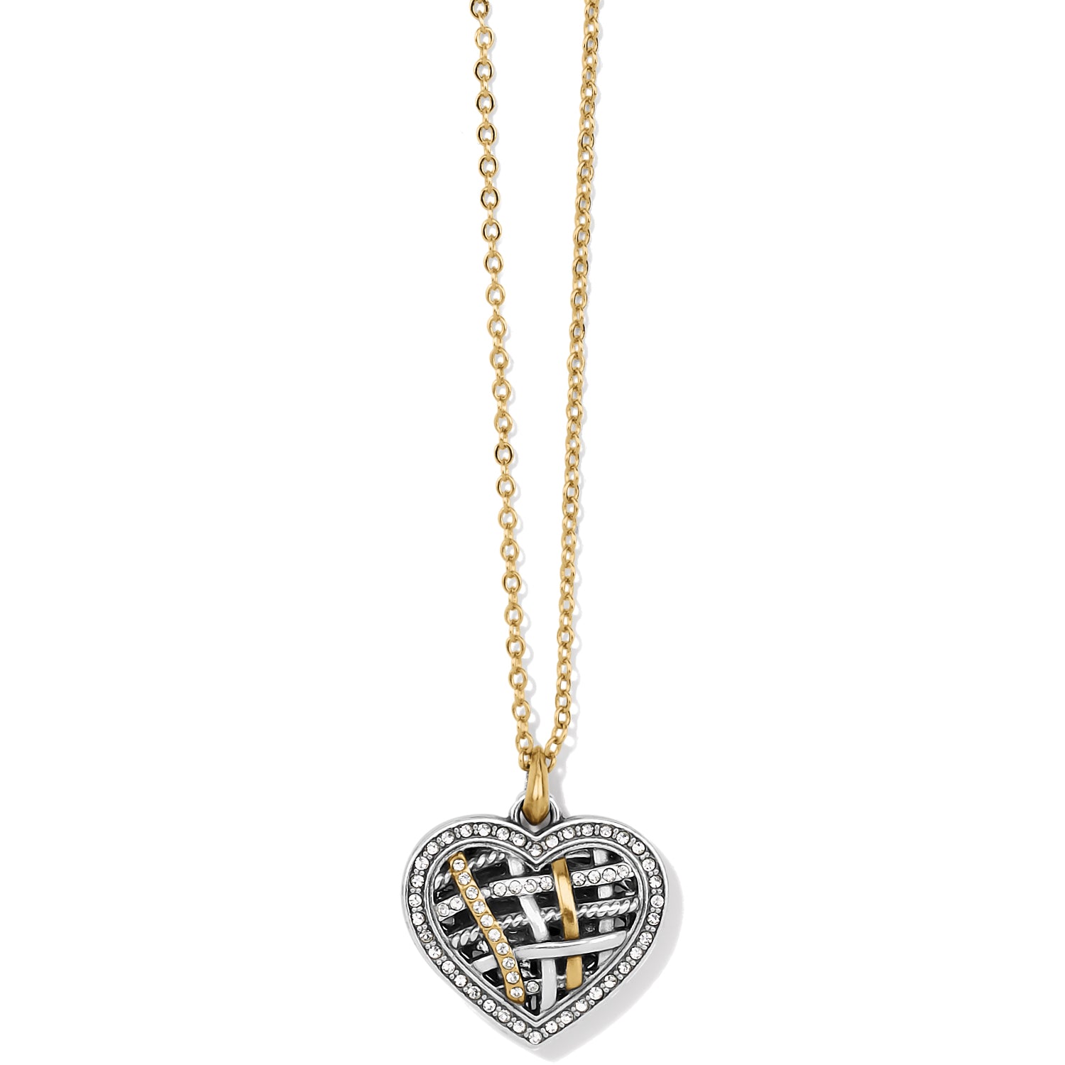Neptune's Rings Woven Petite Heart Necklace